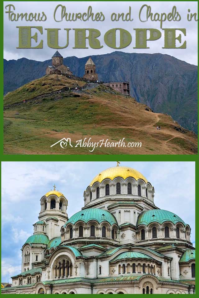 Pinterest image of European churches to visit.