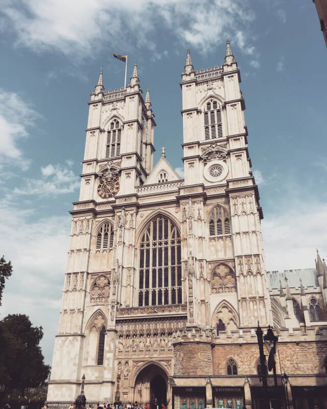 Facade of Westminster Abbey in London by Kenny