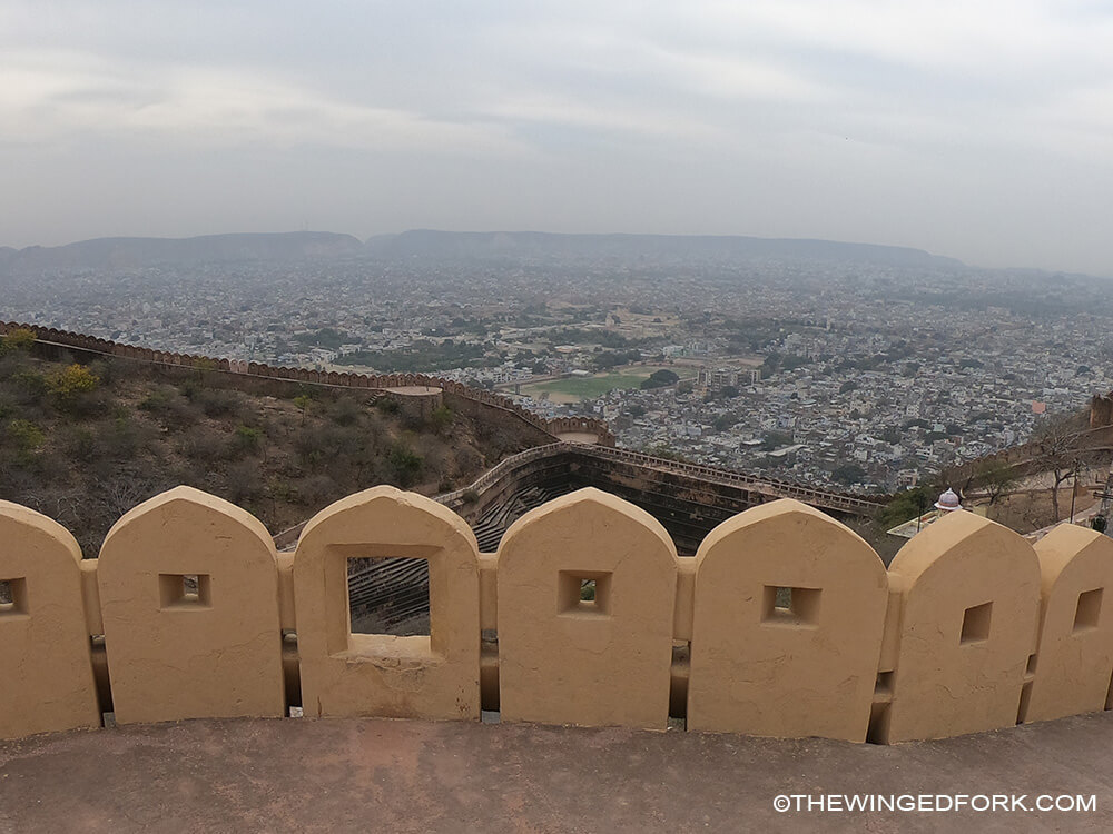 Ramparts and the City of Jaipur in the distance - TheWingedFork