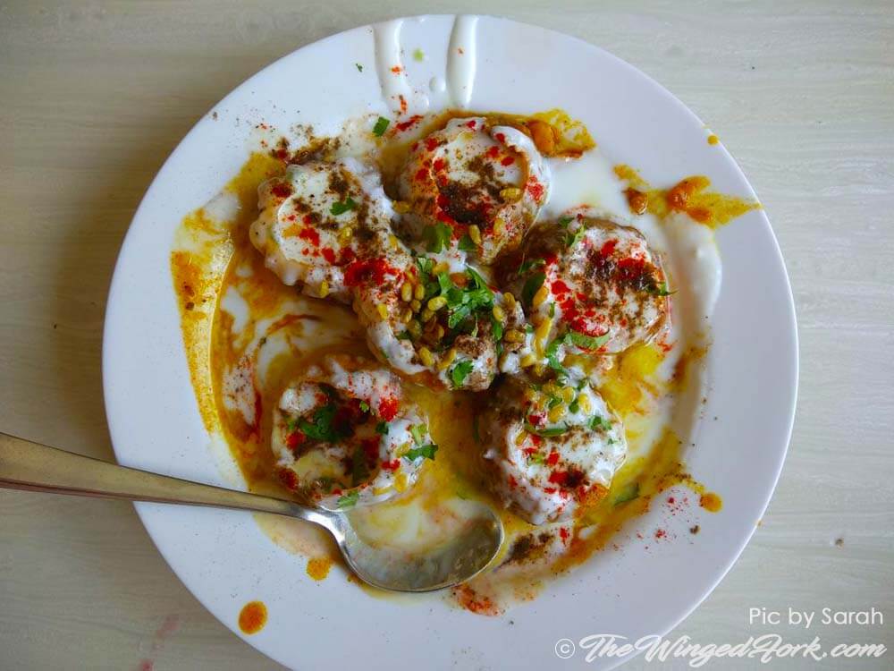 Dahipuri at Elco's Pani Puri center in Mumbai, India.