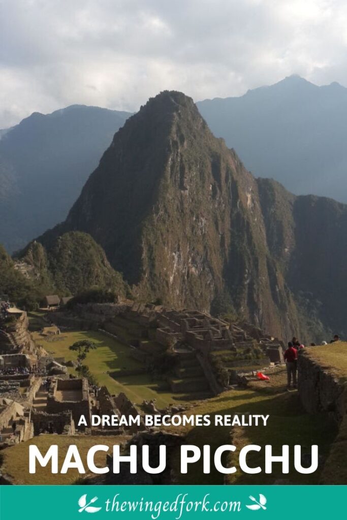Pinterest Image with picture of Machu Picchu.