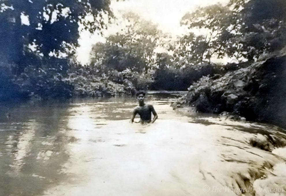 My granddad swimming in the Poinsur river when it used to be beautiful.