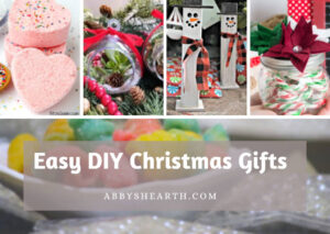 Collage of DIY Christmas gift ideas.