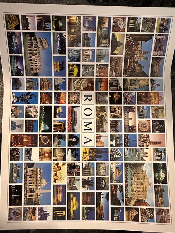 Collage of all the ancient places around Rome.