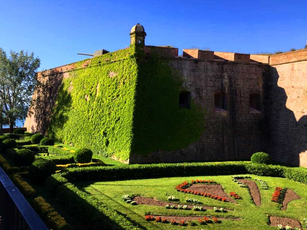 Exterior wall of Montjuïc Castle.