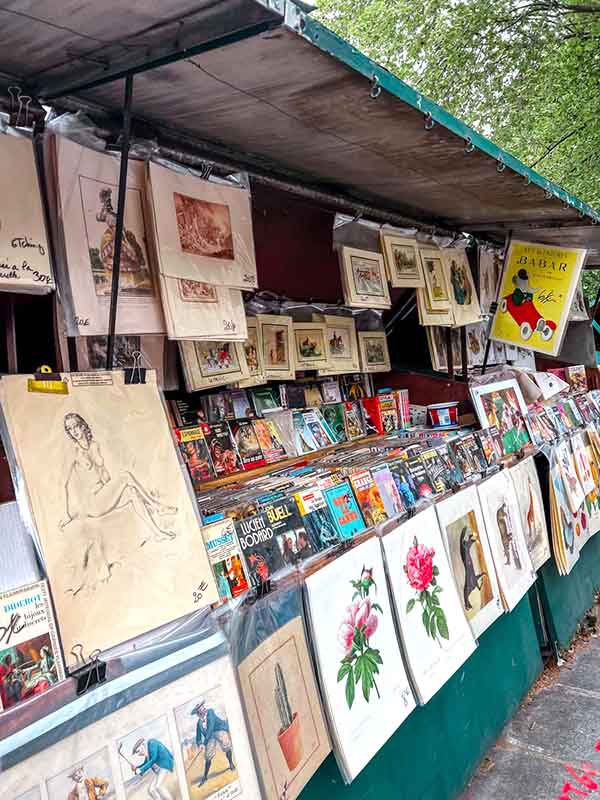 Bookstand near Seine River.
