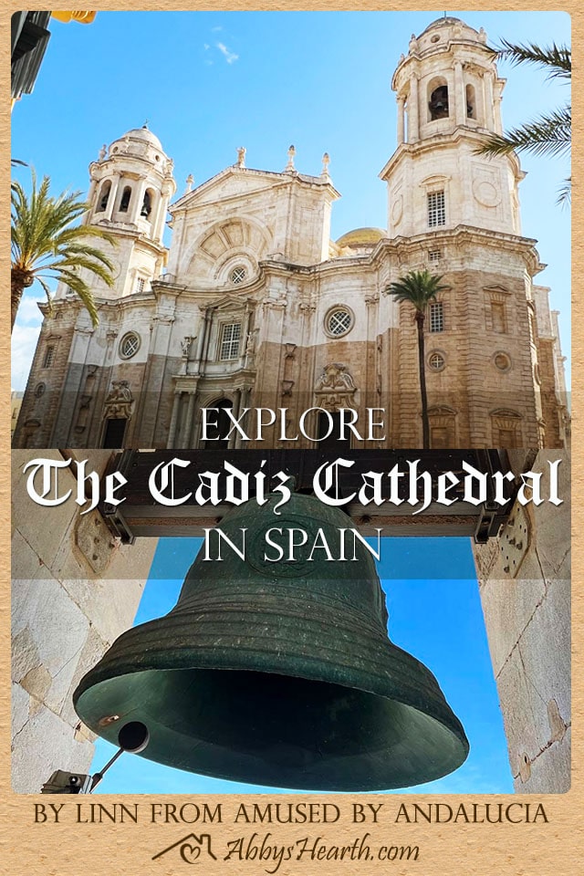 Pinterest Images of Exterior view of Cadiz Cathedral and Bell closeup from the tower.