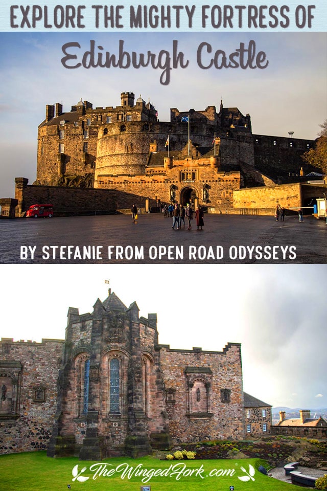 Pinterest images of Edinburgh Castle and St Margaret’s Chapel.
