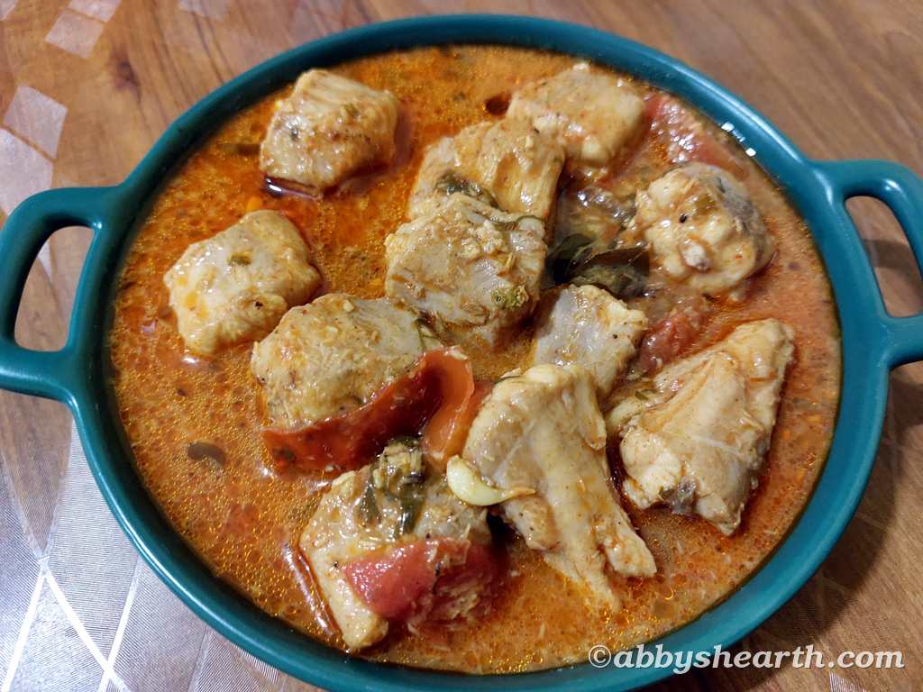 East Indian mushi lonvas curry aka Milk shark curry.