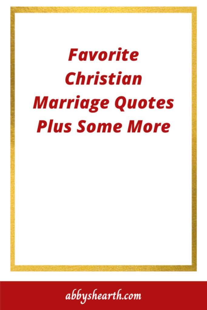 Red text "Favorite Christian marriage Quotes".