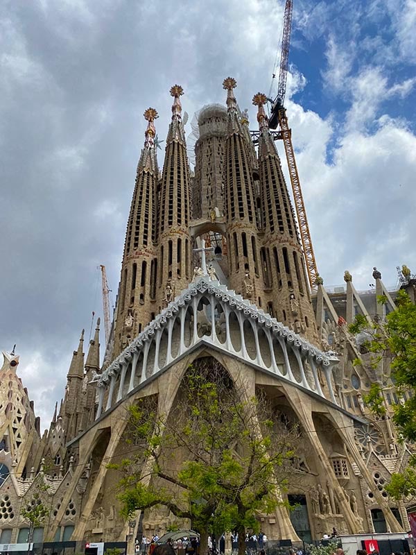 Facade of La Sagrada Familia.
