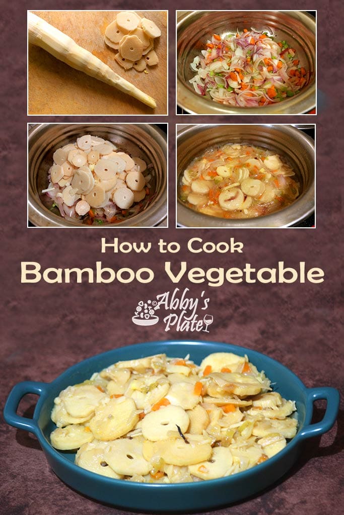 Bamboo veg recipe images.