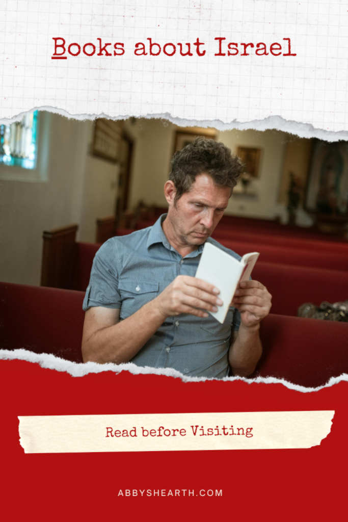 Sceptical man looking at a book while sitting in a church pew.