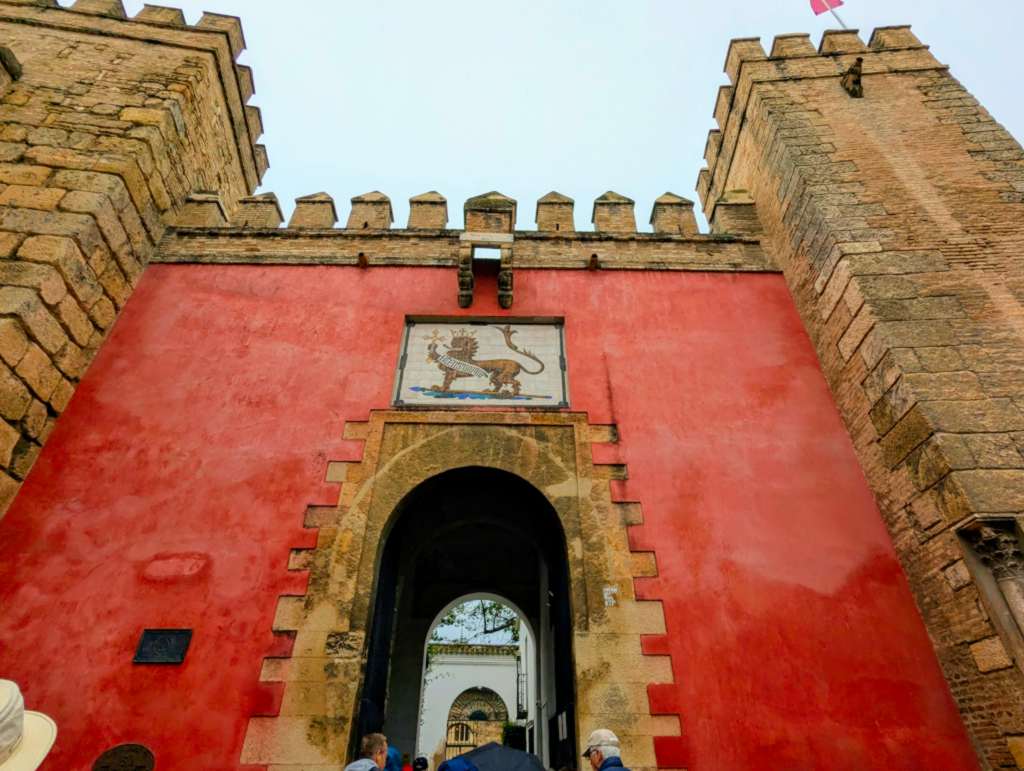 Puerta Del Leon or the Lion Gate at Seville Alcazar.