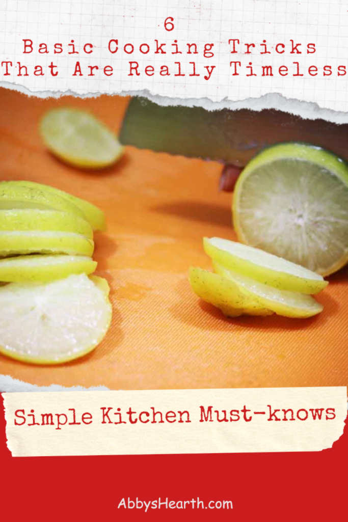 a knife cutting lemons on a chopping board.