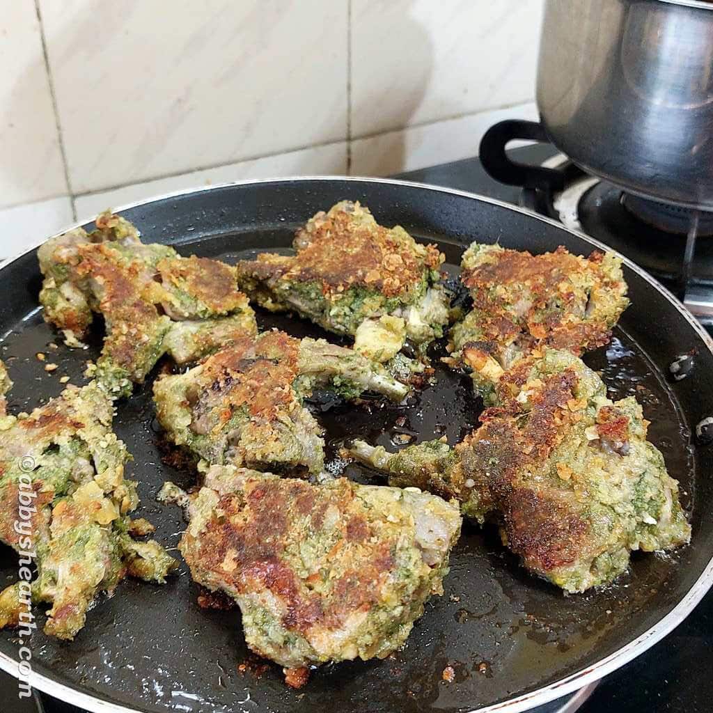 Turn over and fry.