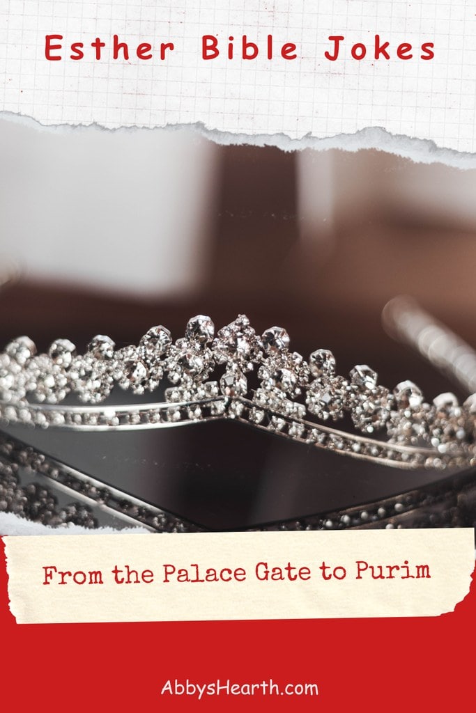 Tiara depicting jokes about the Bible book of Esther.