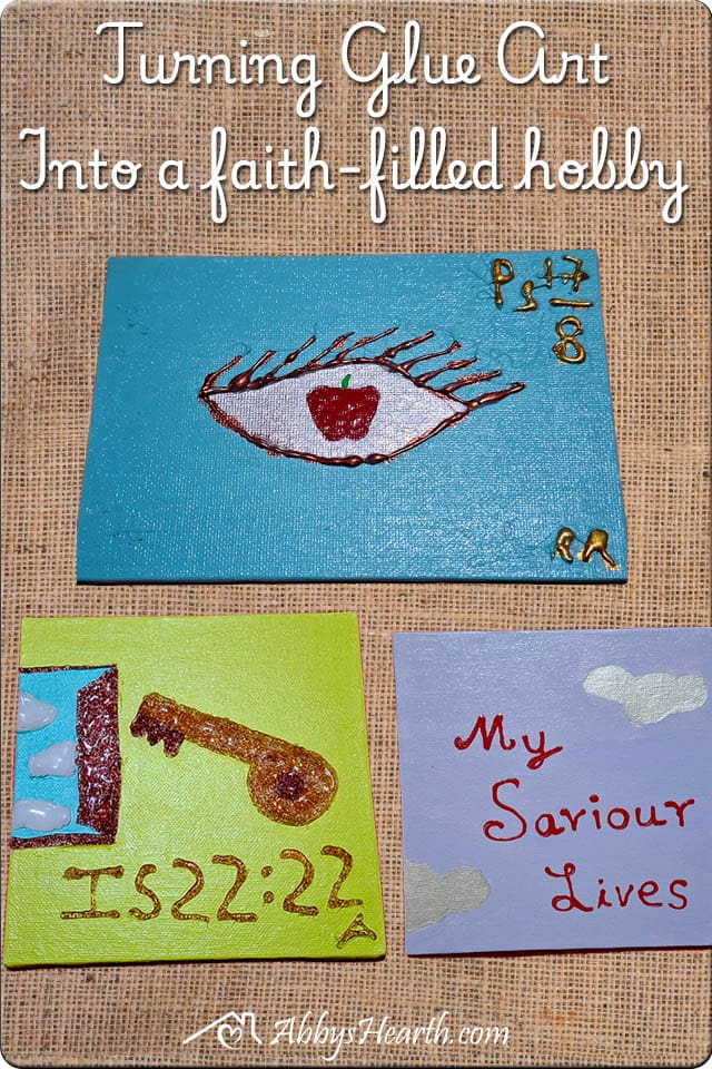 Collage of an eye with an apple psalm 17 verse 8, Key and door with Isaiah 2222 and my saviour life canvas.