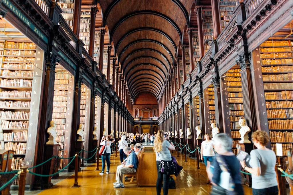 Book of Kells exhibit in Trinity College, Dublin.