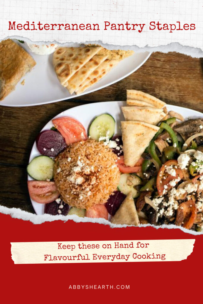 Mediterranean food platter.
