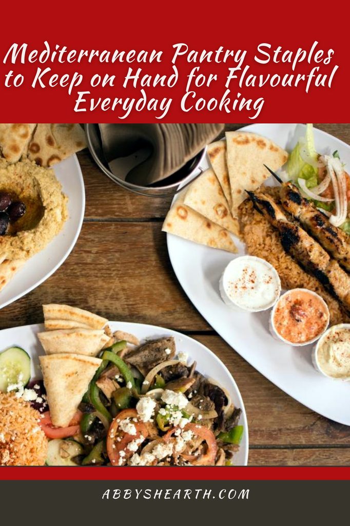 Mediterranean pantry staples.