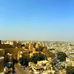 Distant view of Jaisalmer Fort in Rajasthan.