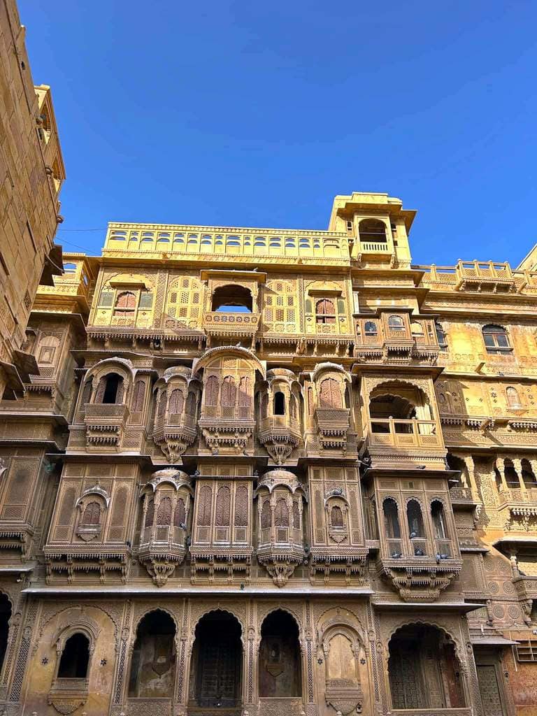 Front view of the Jaisalmer Haveli.