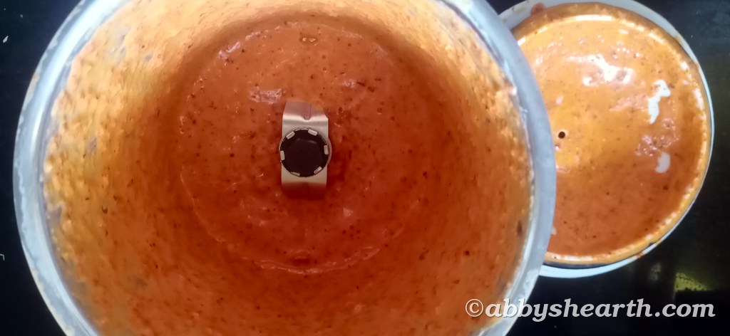 Perfectly red chutney.