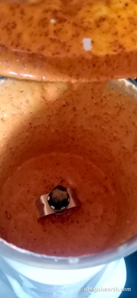 The ground red chutney.