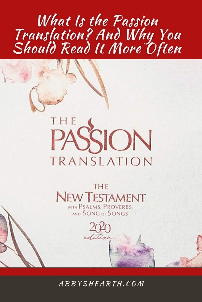 Flowery front cover of the Passion Translation Bible.