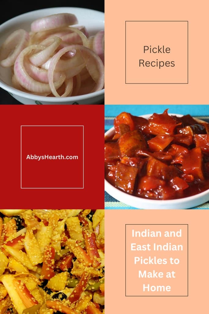 Different homemade Indian pickles.