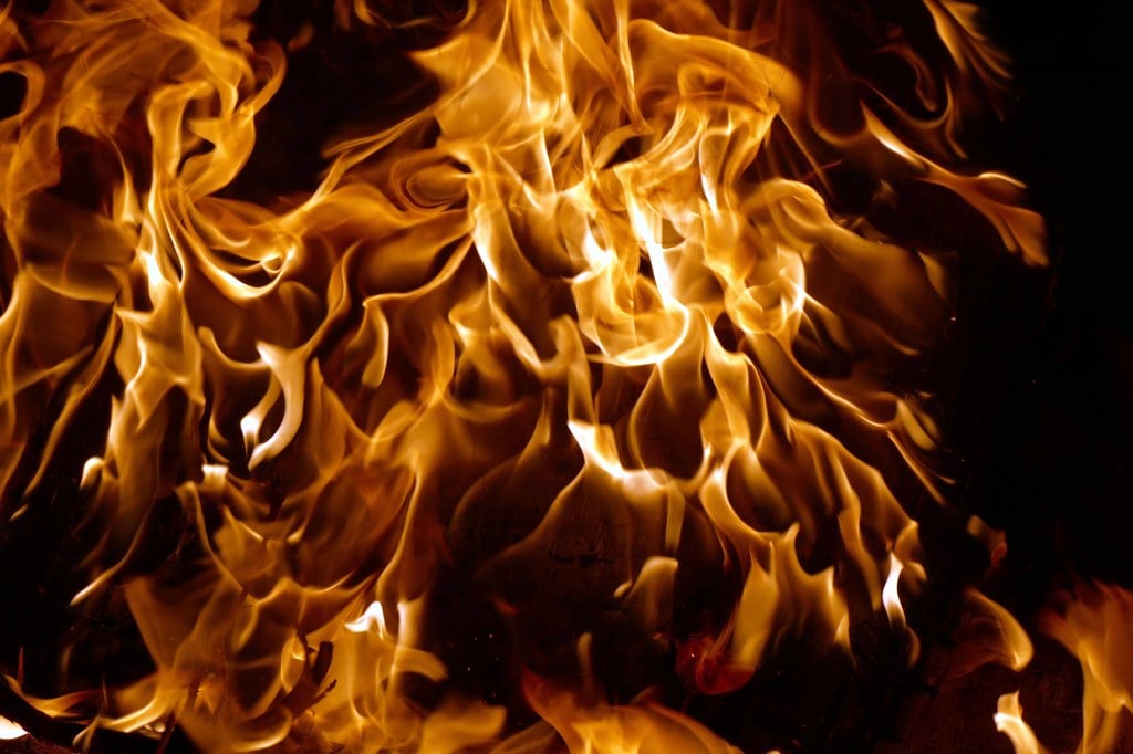 Captivating fire depicting the Holy Spirit.