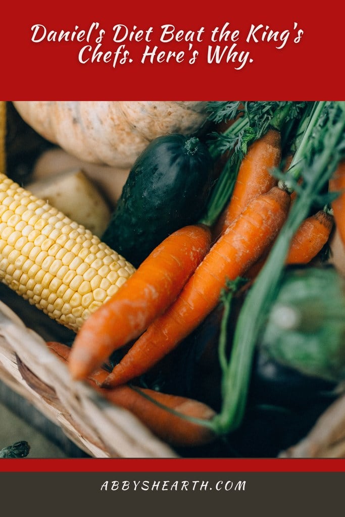 Fresh carrots, zucchini, corn, and greens for the Daniel fast.