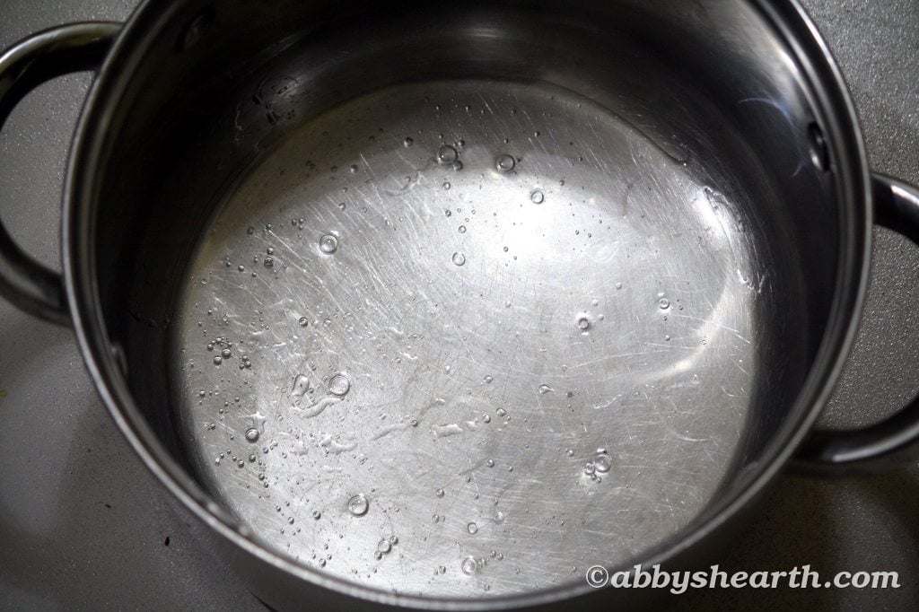 Add oil to a large pot.
