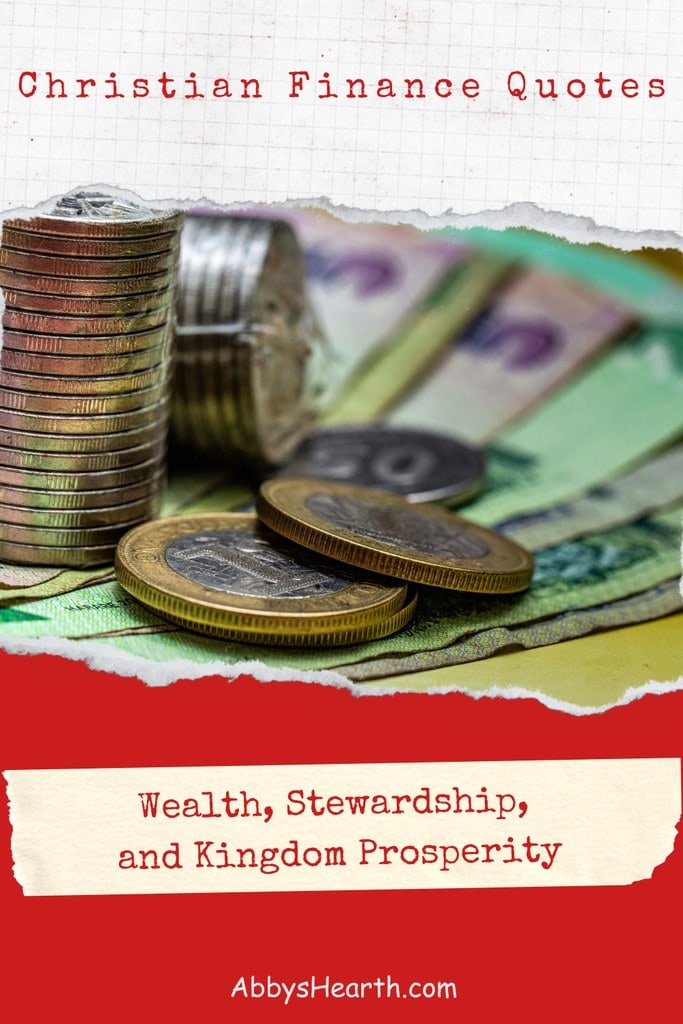 Coins and cash representing wealth, stewardship, and prosperity in Christian finance.